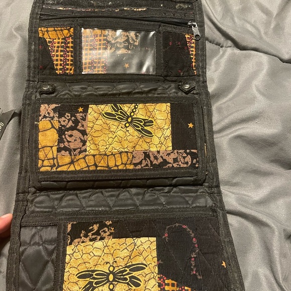 Bella Taylor Patchwork Women's Wallet - Black and Tan - Picture 5 of 6